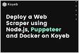 Deploy a Web Scraper using Puppeteer, Node.js and Docker on